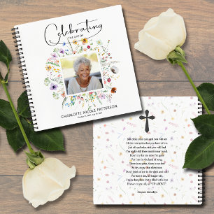Wildblume Feier des Lebens Beerdigung Gästebuch Notizbuch