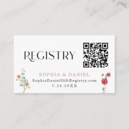 Wildblume-Feld Boho-Brautparty-Registrierungskarte Begleitkarte