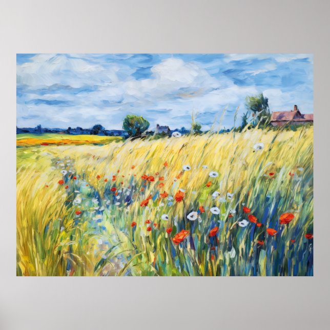 Wildblume Felder am Havel Poster (Vorne)