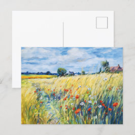 Wildblume Felder am Havel Postkarte