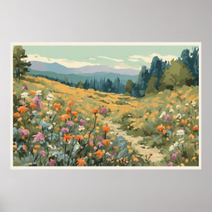 Wildblume Feldgebirge Naturlandschaft Poster