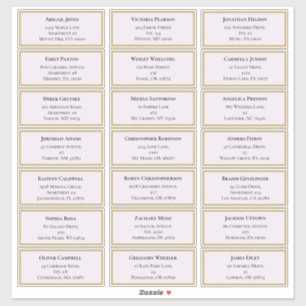 Wildblume Fern Lavender Wedding Guest Address Aufkleber