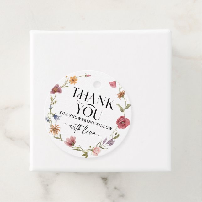 Wildblume Field Boho Favor Tag Geschenkanhänger (Beispiel)