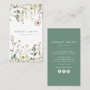 Wildblume Field Social Media Visitenkarte