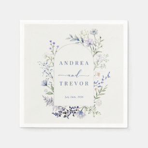Wildblume Flora Hochzeit Einladungen für Wasserfar Serviette