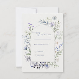 Wildblume Flora Hochzeit RSVP Karte