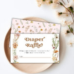 Wildblume Floral Baby Duschdusche Windelwanne Begleitkarte<br><div class="desc">Genießen Sie Ihre Babydusche zum Thema Wildblume mit unserer bezaubernden Wildblume Floral Diaper Raffle Card. Dieses schicke Design zeichnet sich durch Retro-Typografie und Aquarellfloralen auf weißem und rosa Hintergrund aus. Lade die Gäste ein, sich dem Vergnügen anzuschließen und dabei die Schönheit der Natur zu erleben. Eine kleine Wildblume ist in...</div>