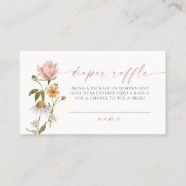 Wildblume Floral Baby Dusche Windelwaschkarte Platzkarte