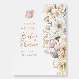 Wildblume Floral Baby Duschzeichen