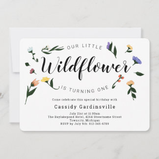 Wildblume Floral Baby Erstgeburt Einladung