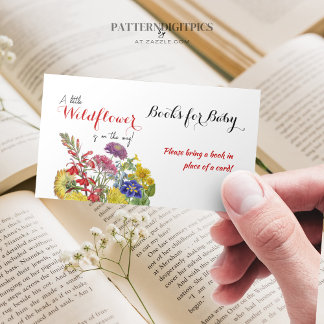Wildblume Floral Baby Shooting Books for Baby Game Visitenkarte