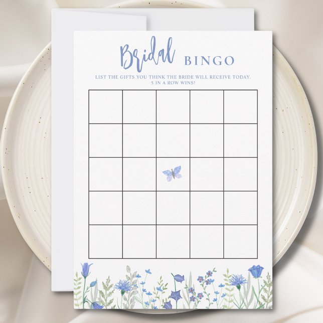 Wildblume Floral Brautparty Bingo Game Card Einladung (Von Creator hochgeladen)