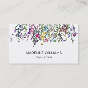 Wildblume Floral Design QR Code Business Card Visitenkarte