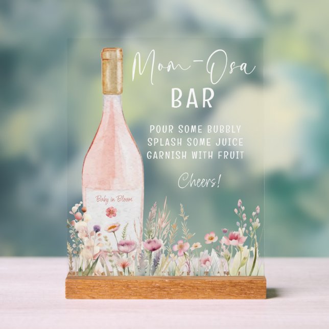 Wildblume Floral Mama-Osa-Zeichen Acrylschild (Neutral)