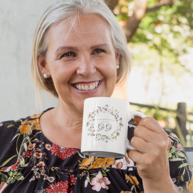 Wildblume Floral | Meine Lieblings-Leute nennen mi Kaffeetasse (Von Creator hochgeladen)