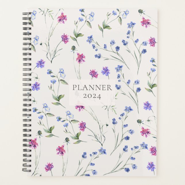 Wildblume Floral Muster Plane Planer (Vorderseite)