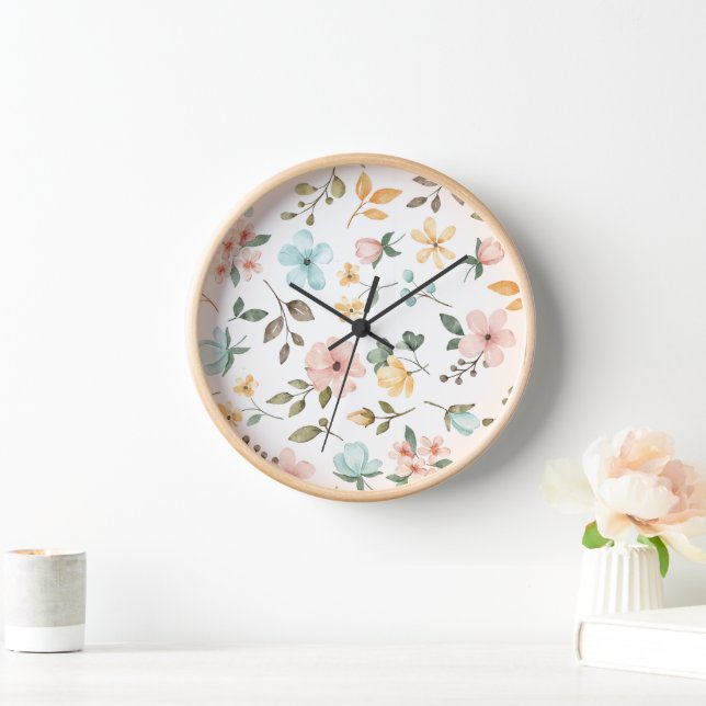 Wildblume Floral Uhr (Zuhause)