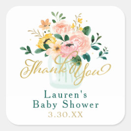 Wildblume Floral Vielen Dank, dass Sie Aufkleber