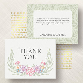 Wildblume Floral Wedding Dankeskarte