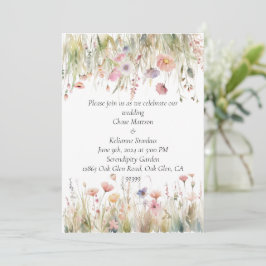 Wildblume Floral Wedding Einladung