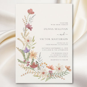 Wildblume Floral Wedding Einladung