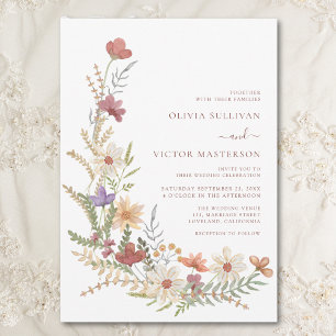 Wildblume Floral Wedding Einladung