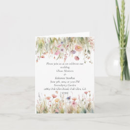 Wildblume Floral Wedding Einladung