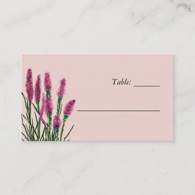 Wildblume Floral Wedding Platzkarte (Vorderseite)