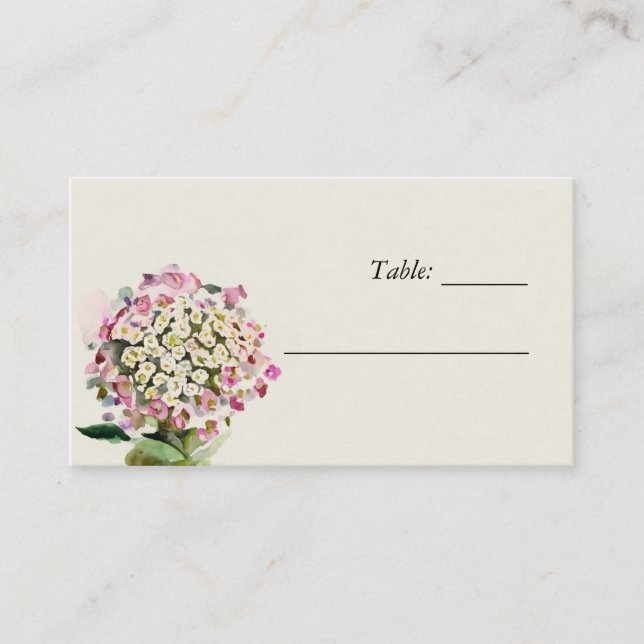 Wildblume Floral Wedding Platzkarte (Vorderseite)
