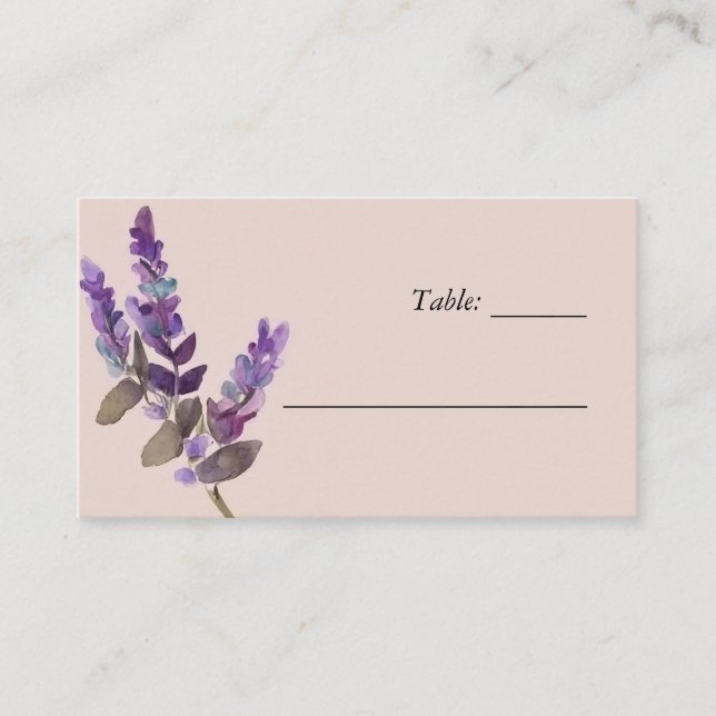 Wildblume Floral Wedding Platzkarte (Vorderseite)