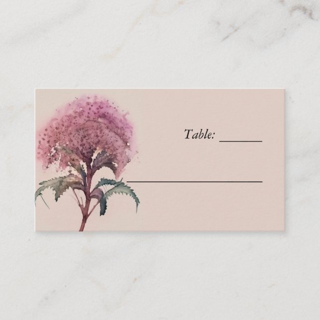 Wildblume Floral Wedding Platzkarte (Vorderseite)