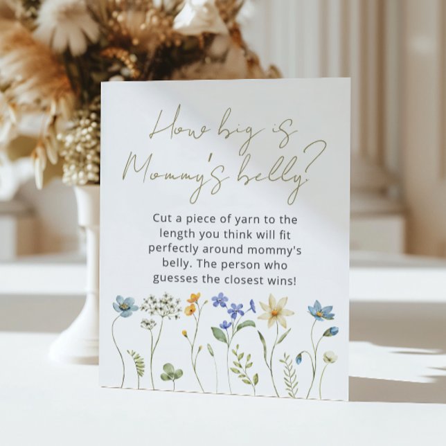 Wildblume Floral Wie groß ist Mommy's Bauch Poster (Von Creator hochgeladen)