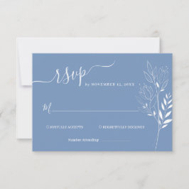 Wildblume Foliage Wedding RSVP Card Karte