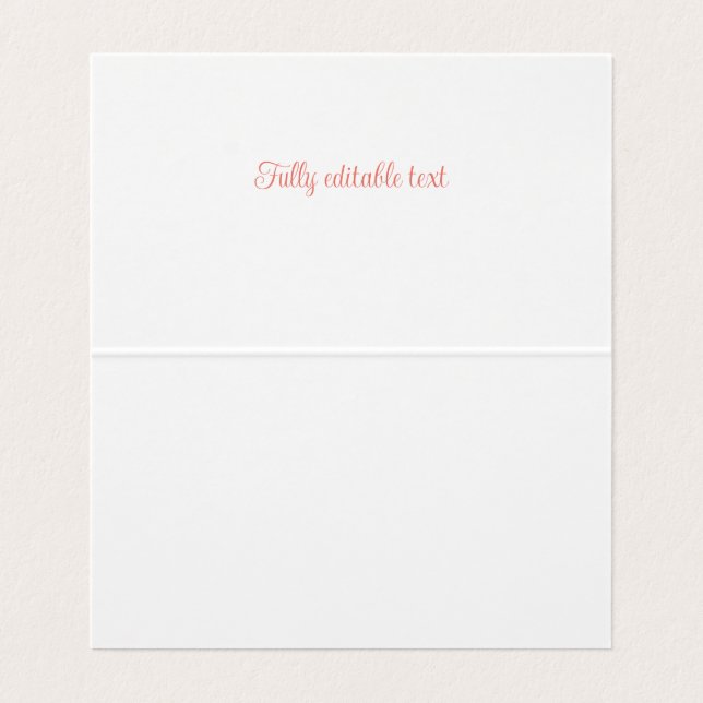 Wildblume Food Label / Platzkarte für Babydusche Visitenkarten (Innenseite Aufgefaltet)