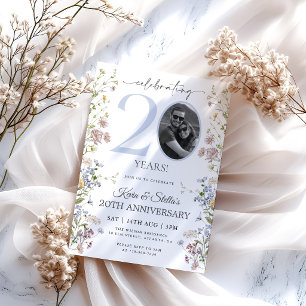 Wildblume Foto 20 Jahre Einladung
