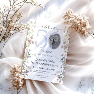 Wildblume Foto 50 Jahre Einladung