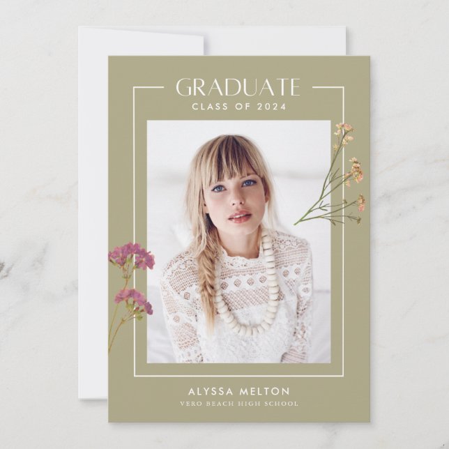 Wildblume-Foto-Abschluss für Mädchen (Vorderseite)