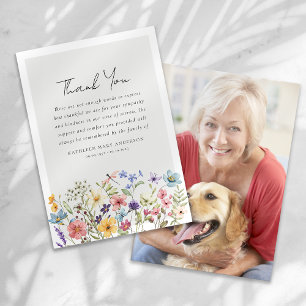 Wildblume Foto Beileid Beerdigung Dankeskarte