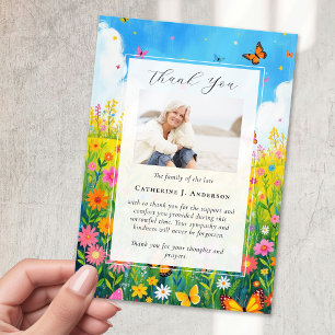 Wildblume Foto Beileid Beerdigung Gedenkstätte Dankeskarte