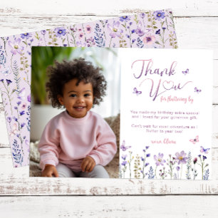 Wildblume Foto Geburtstag Danke Karte