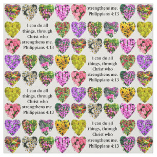 WILDBLUME FOTO PHILIPPIANS 4:13 FABRIC STOFF