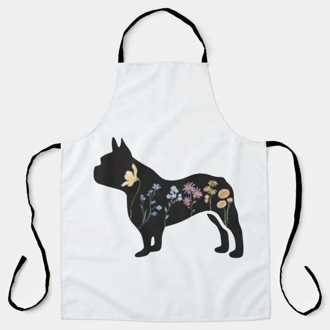 Wildblume French Bulldog Schürze (Vorderseite)