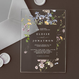 Wildblume Frühjahr Acryleinladungen