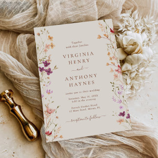 Wildblume Frühjahr Einladung