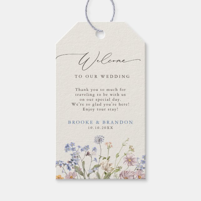 Wildblume Frühjahr Geschenkanhänger (Vorderseite)