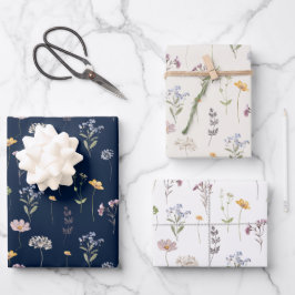 Wildblume Frühjahr Geschenkpapier Set