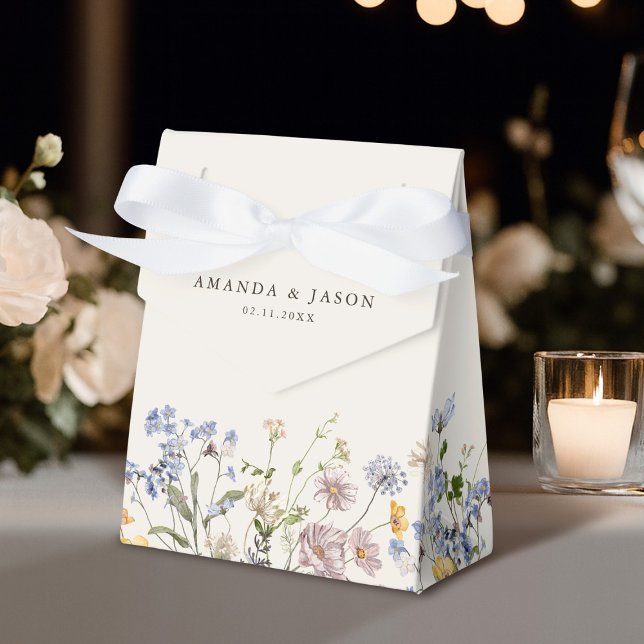 Wildblume Frühjahr Geschenkschachtel (Colorful Spring Wildflower Meadow Garden Wedding Favor Boxes)