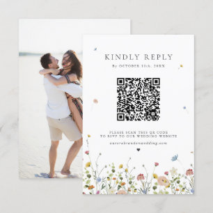 Wildblume Frühjahr RSVP Karte