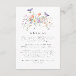 Wildblume Frühjahrsdetails Hochzeitskarte Begleitkarte