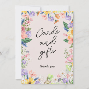 Wildblume Frühjahrskarten und Geschenkkarte Einladung